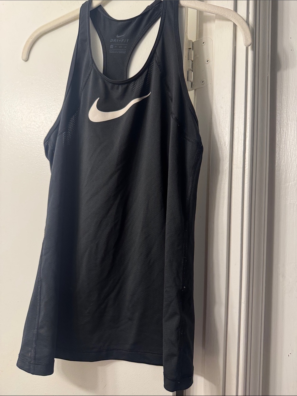 Nike Black Tank Top with White Swoosh